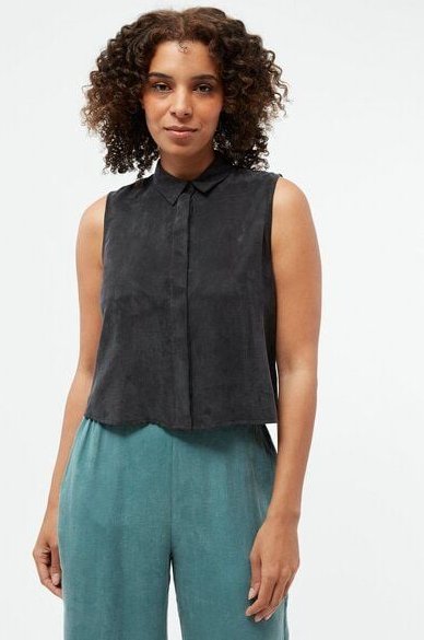 Givn Berlin Kurzarmbluse GBXENIA aus TENCEL mit Peach-Effekt