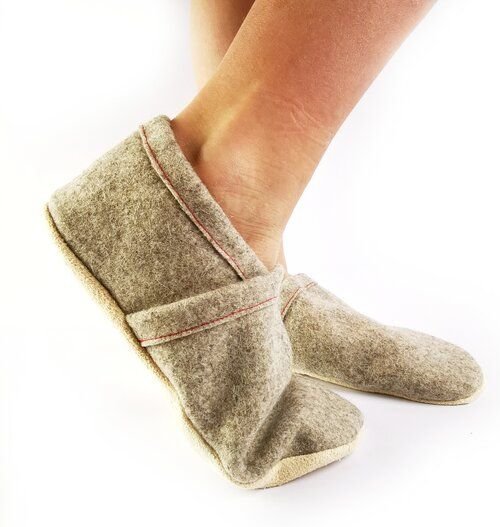 Süßstoff Handgefertigte Hausschuhe für Kinder aus Wolle mit Naturledersohle - Nachhaltige Qualität