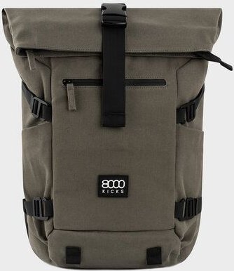 8000Kicks Nomaden-Rucksack in Dunkelgrün, Ganz in Schwarz, Schwarz und Beige & Grün