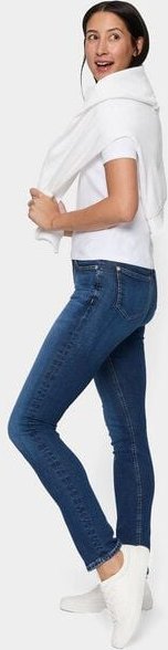 FUTURE:PEOPLE. 09:00 SLIM FIT - MID WAIST- Damen Jeans aus weichem Stretch-Denim aus Bio-Baumwoll-Mix (30900 0 1008)