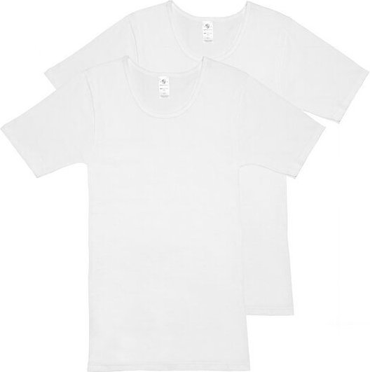 Haasis Bodywear Herren Basic Shirt Rundhals Feinripp 2er Pack