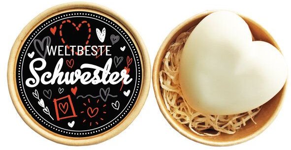 Eve Butterfly Soaps Mini Geschenkbox mit Herzseife, verschiedene Motive & Anlässe