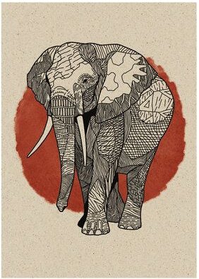 matabooks® A6 Postkarte mit Tiermotiv aus nachhaltigem Graspapier – Wildlife