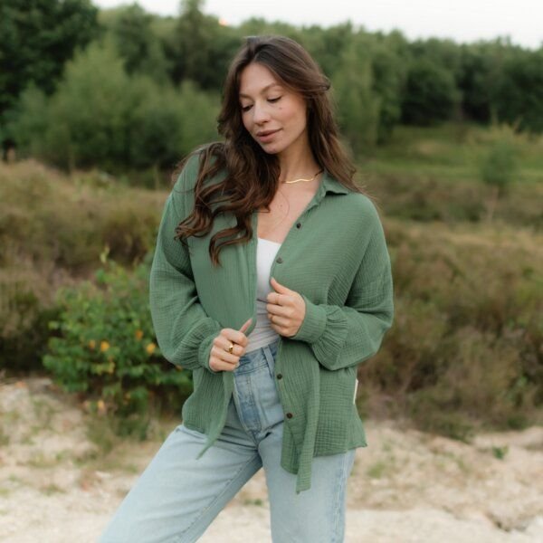 Thumbnail - NORDLICHT Oversize Musselin Bluse Falla aus 100% Bio-Baumwolle