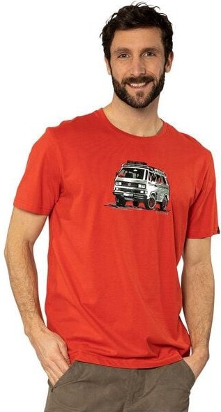 Elkline Herren T-Shirt Gassenhauer mit kultigen VW Bulli Print auf der Brust