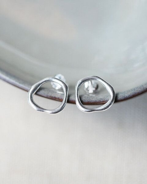 pikfine Organische Ohrstecker "Elva" / silber oder vergoldet