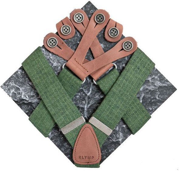 klYmp Hosenträger "professional" in Leinen Diamand