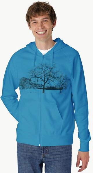 Peaces.bio - handbedruckte Biomode Zip-Hoodie Landscape Herren