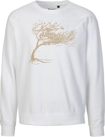 Peaces.bio - handbedruckte Biomode Bio Damen-Sweatshirt Loose Fit Windy Tree
