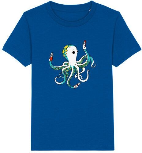 Spangeltangel Kinder-T-Shirt "Oktopus", bedruckt, Biobaumwolle