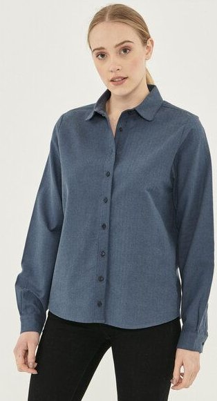 ORGANICATION Herringbone Hemdbluse aus Bio-Baumwolle
