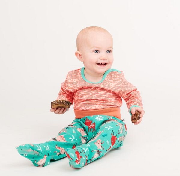 Cheeky Apple Strampelhose aus Bio-Baumwolle "Winterreh"