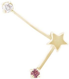 Eppi Goldener Ohrring mit Sternzeichen Libra