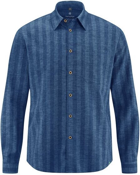 HempAge Gestreiftes Hemd Hanf/Biobaumwolle Casual Fit