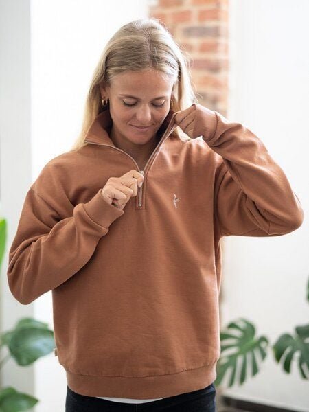 FUXBAU Frauen fux Half Zip Sweater
