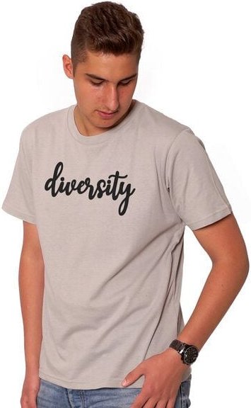 HANDGEDRUCKT "diversity" Herren T-Shirt reine Biobaumwolle (kbA)
