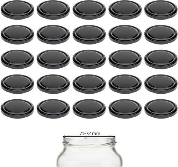 mikken 25 Ersatzdeckel TO82 Ø 8,5 cm Schraubdeckel für Marmeladen- & Einmachgläser Twist-Off Deckel