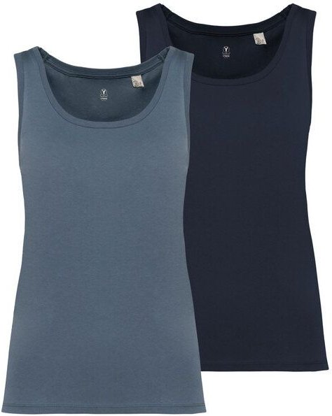 YTWOO 2er Pack Damen Tank Top aus 100% Bio-Baumwolle