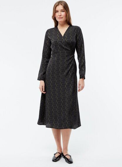 Givn Berlin Wickelkleid GBVIRGINIA aus TENCEL mit Peach-Effekt