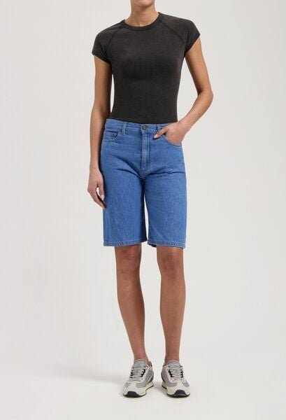 MUD Jeans Damen Shorts "Suzy Mid Short - Medium Stone"