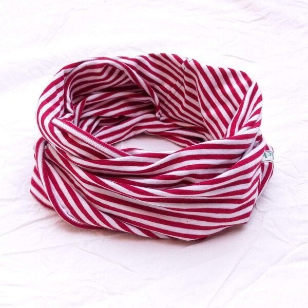 liebewicht Multifunktions Loop pur geringelt rot/weiß, blau/weiß