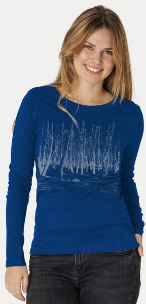 Peaces.bio - handbedruckte Biomode Damen Langarmshirt Woodland