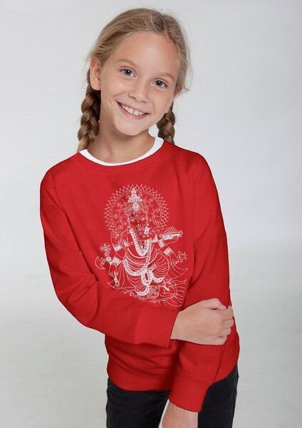 Peaces.bio - handbedruckte Biomode Bio-Kindersweatshirt "Ganesha"