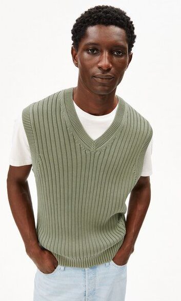 ARMEDANGELS PIGMENT DYE Herren Pullunder aus Bio-Baumwolle