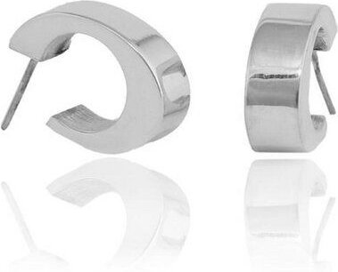 pakilia Silber Ohrstecker Halbmond oval Fair-Trade und handmade