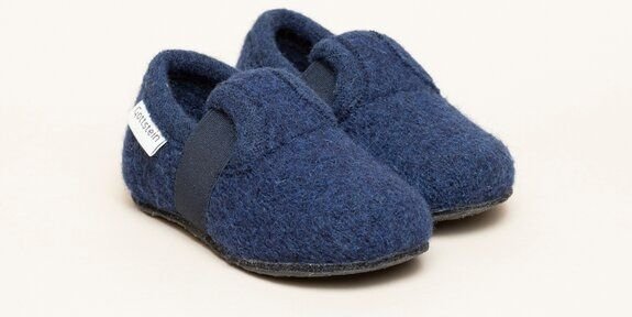 Thumbnail - Gottstein Alpine Runner Kinder-Hausschuh aus 100% Schurwolle - Filzhausschuh für Kinder mit Gummizug & Rutschfester Sohl...