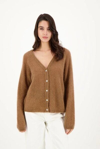 Thumbnail - Les Racines Du Ciel DALINA Strickjacke aus Mohair und Merino Wolle RMS/RWS