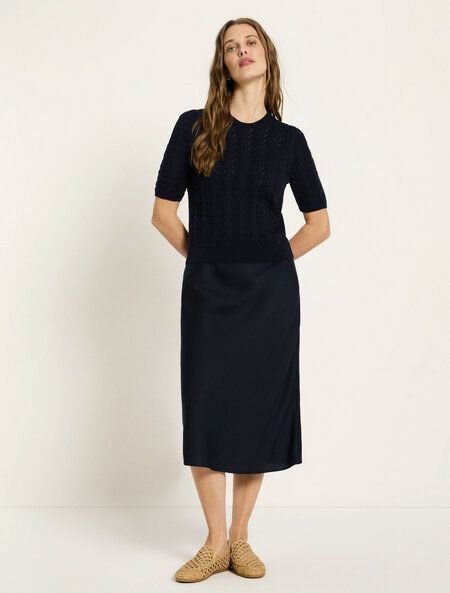 LANIUS Kurzarmpullover (GOTS) aus Bio-Baumwolle