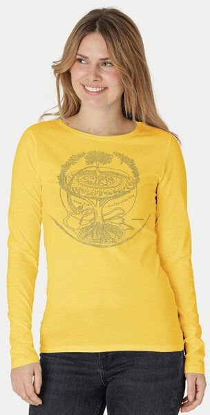 Peaces.bio - handbedruckte Biomode Bio-Damen-Langarmshirt "Weltenesche"