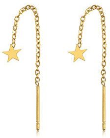 ELEKTROPULLI Ohrringe mit Sonne, Mond, Stern, Herz, Schmetterling, Blume, Glücksklee, Kristall