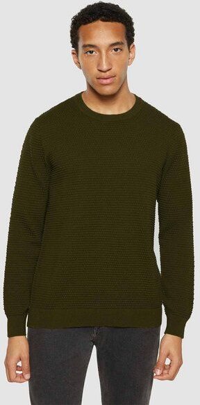 KnowledgeCotton Apparel Pullover - VAGN Regular Bubble Knit Crew Neck