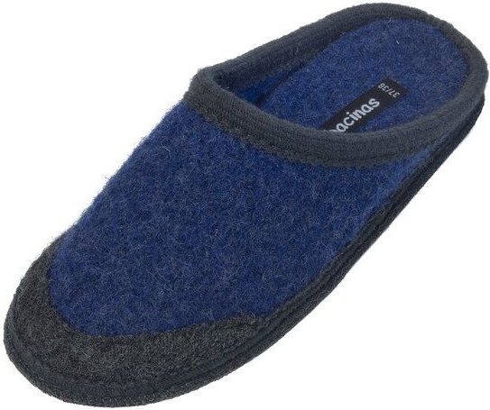 Bacinas mit abgesetzer Zehenkappe Filzpantoffeln aus 100% Schurwolle