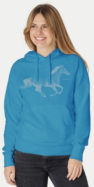 Peaces.bio - handbedruckte Biomode Bio-Damen-Kapuzensweater Horsepower