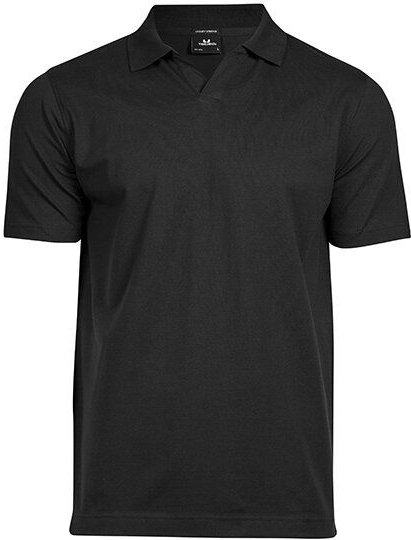 TeeJays Stretch Herren Polo Shirt Kurzarm V - Ausschnitt Bio - Baumwolle