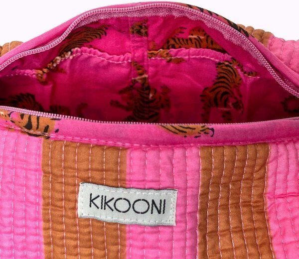 KIKOONI handgefertigte Kosmetiktasche "Bold Stripes"