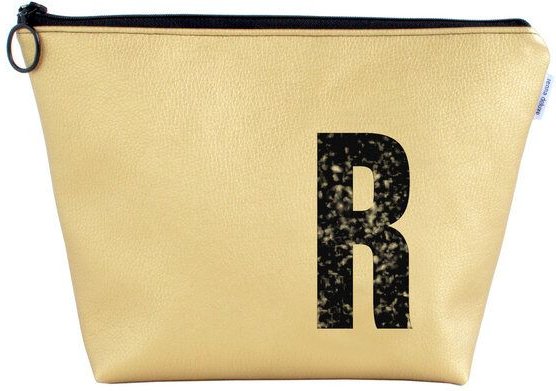 renna deluxe Kulturtasche und Kosmetiktasche personalisiert mit Monogramm GOLD