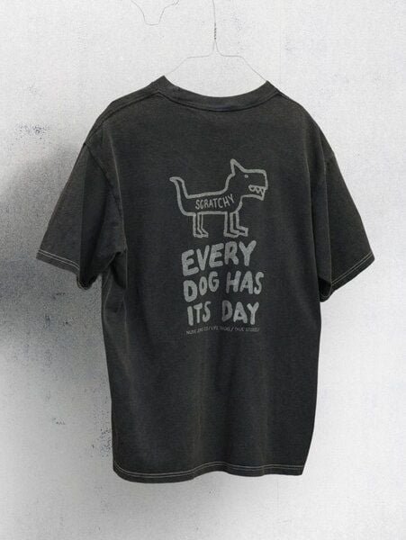 Nudie Jeans Herren T-Shirt "Koffe" Stratched Tracks - Antracite