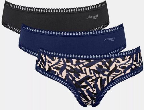 Sloggi 3er Pack GO Crush Hipster Slip Bio-Baumwolle