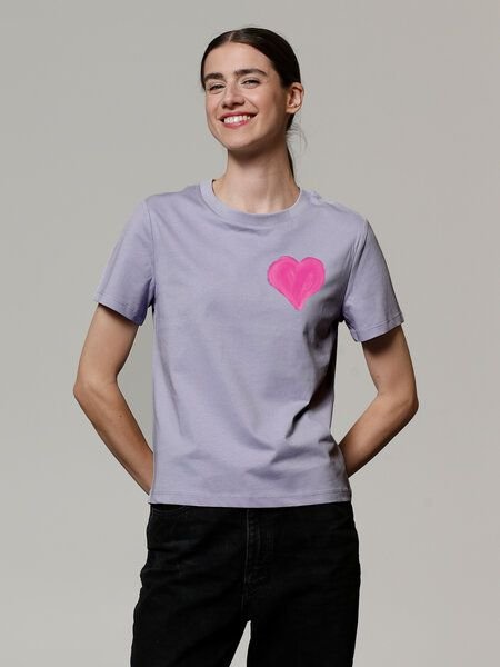 watapparel T-Shirt Frauen Pink Heart