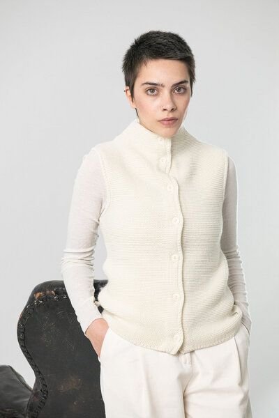 Grenz/gang Damen Strickweste ELISA aus Schurwolle (kbT)