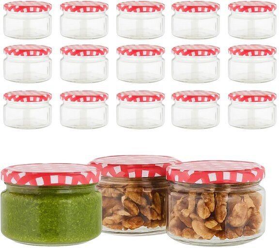 mikken kleine Einmachgläser 250 ml mit Deckel TO82 Marmeladengläser Einkochgläser