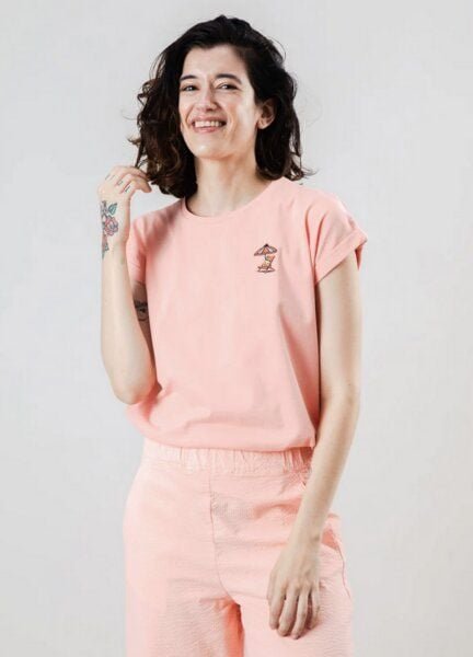 Brava Fabrics Peanuts Tropical Scoop Tee Pink