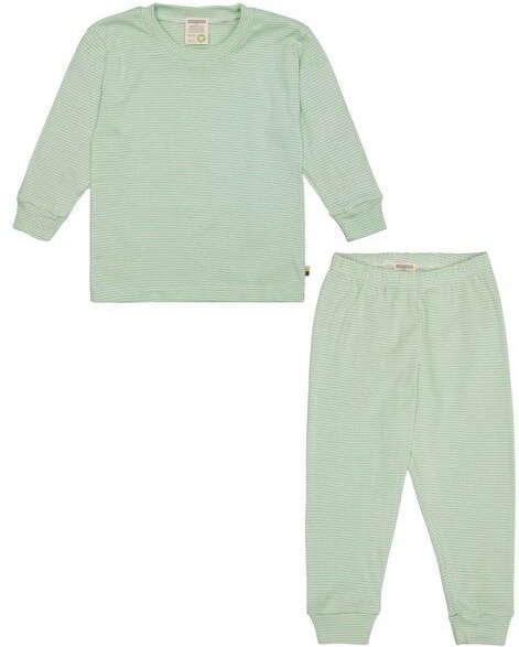 loud + proud Babys & Kinder Schlafanzug, Pyjama Streifen aus Feinripp, GOTS-zertifiziert