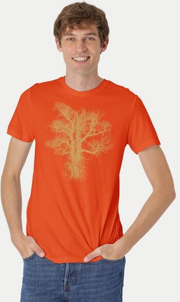Peaces.bio - handbedruckte Biomode Bio-Herren-T-Shirt Chestnut