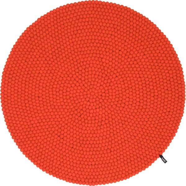 myfelt Filzkugelteppich rund, 100% Schurwolle