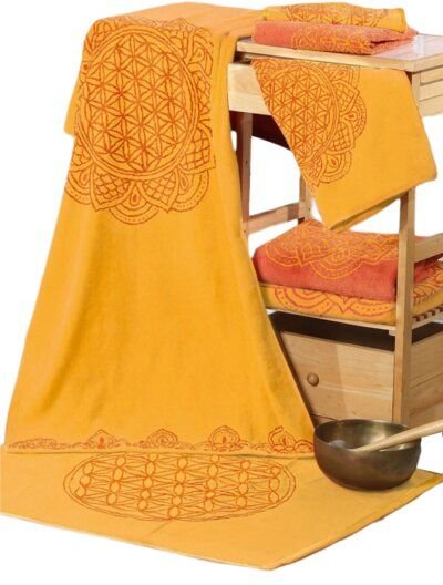 The Spirit of OM Frotteetücher "Happy Flower of Life", versch. Farben und Größen